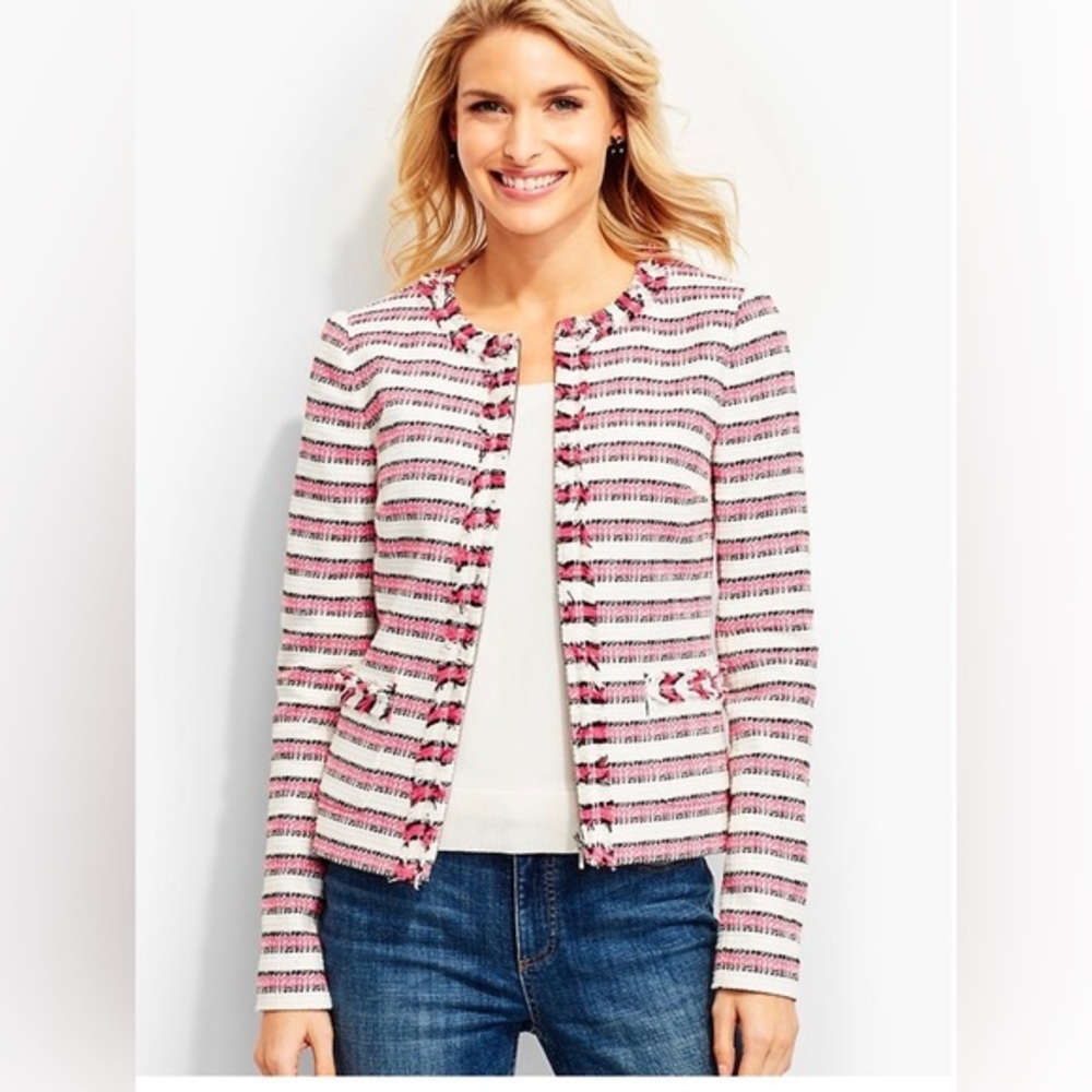 Tweed plaid‎ blazer * Talbots*